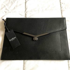 Valentina Flap Clutch by Botkier in black leather.